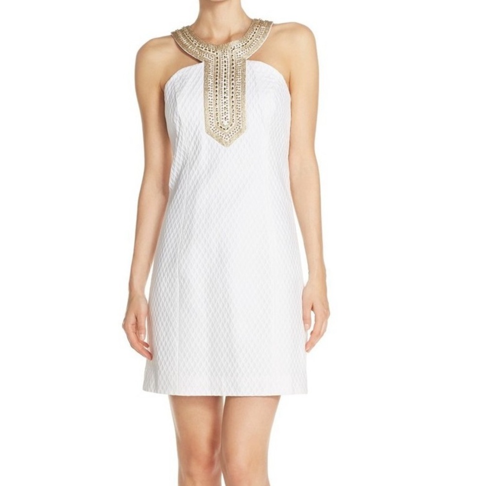 Lilly Pulitzer Adelina White Shift Dress Size 4